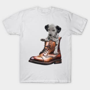 Dalmatian Pup In Boot T-Shirt